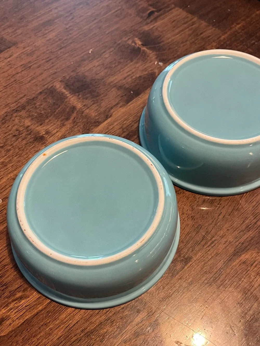 Set of Blue Ceramic Dog Dishes - Never Used - Picture 3 of 3